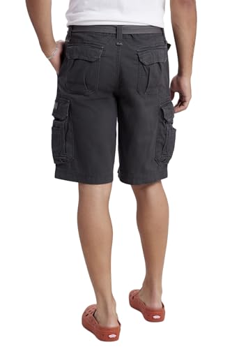 UNIONBAY mens Survivor Belted cargo Shorts, Andorid, 32 US