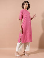 Ketch WomenS Cotton Blend Regular Dress Shirt (Khku000411_Pink