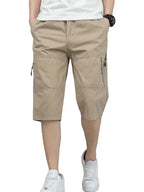 TAGDO Mens Solid Cotton Shorts (RF-Cotton-Shorts-2003-Gold-XXL)