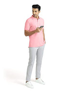 XYXX Mens Cotton Solid Relaxed Fit T-Shirt (XY_CR14_Polo Tshirt_1_French Pink