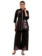 Libas Womens Embroidered Cotton Blend Co-Ord Set For Women