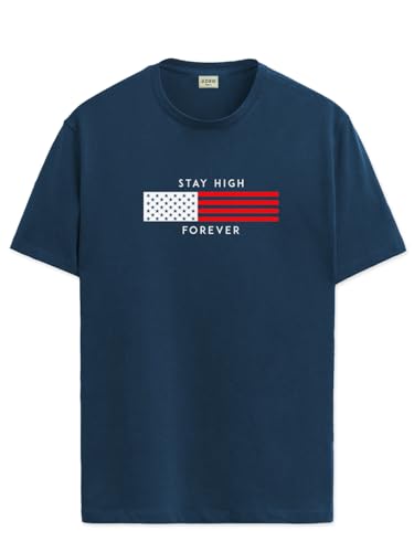 ADRO Mens Flag Printed Cotton T-Shirt_RN24-L2-FLAG-SB-XL Teal