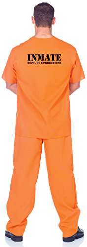 Underwraps Men's Public Offender, Orange, One Size