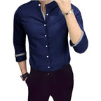 Tee Projekt Mens Shirt Solid Cotton Long Sleeve Button Down Beach l Office l Home (Pack of 1)