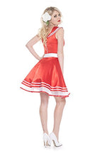 Music Legs 70781-SM 2 Piece Retro 50s Style Full Skirt Dress with Built In Belt & Scarf&#44; Small