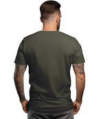 Peppyzone MenS Regular Fit Army Printed Pure Cotton T Shirt For Men