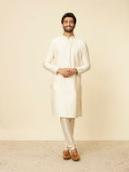 Manyavar Kurta Set For Men, Full Sleeves Mandarin Collar Ethnic Kurta Set For Engagement, Wedding & Party Printed Kurta Set Blen