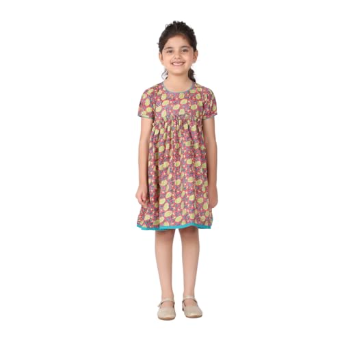 Fabindia Kids Cotton Printed Kurta Pink_12-14Y