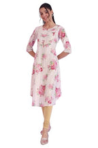 Aurelia Women'S White Printed Cotton Blend A-Line Kurta (Size: Xl)-A15660-509054