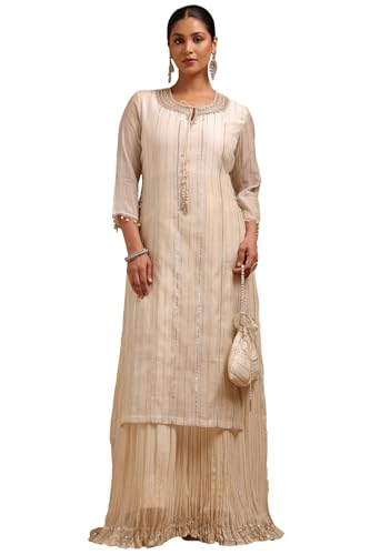 Soch Women Chanderi Embroidered Dress with Cutdana