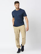 Thomas Scott Mens Solid Slim Fit Trouser Khaki