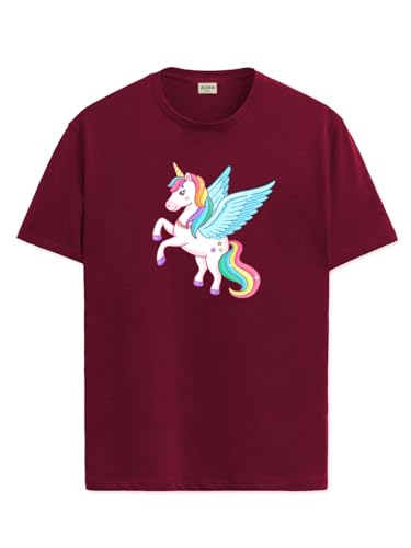 ADRO T Shirts for Boys & Girls || Unicorn Printed Cotton T-Shirt || Ages 3-14 || 100% Cotton Round Neck Tshirt for Boys & Girls|