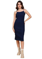 Nifty Womens Denim Stretchable Bodycon Dress (1476_BSC_XL_Blue_Extra_Large)