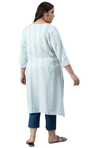 Aurelia Viscose Women Dobby Floral Yarn Dyed Straight Kurta