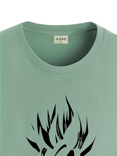 ADRO Tshirt for Men | Printed T Shirt for Men | 100% Cotton T-Shirt |Printed T Shirt | T-Shirts | RN24-GOK-PT-L Pista
