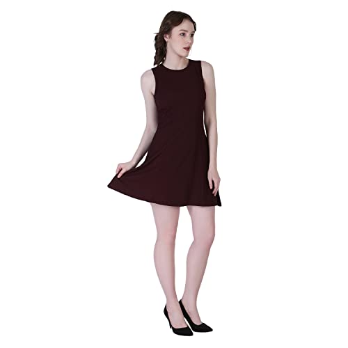 Leriya Fashion Womens Ribbed Sleeveless A-Line Western Dresses