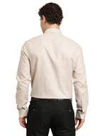 Turtle Men Slim Fit Solid Cotton Linen Grey Formal Shirt