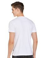 REVOLT Solid Slim Fit Men's Casual Round Neck 100% Relaxed Fit T-Shirt-with Graphic Print, Logo Branding (Coconut Milk, Medium)