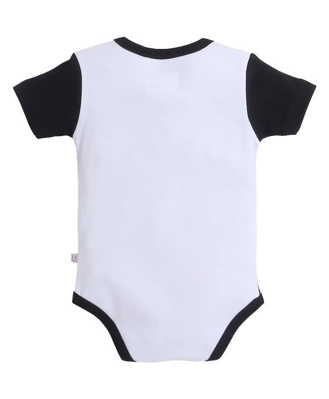 Bumzee White Boys Half Sleeves Bodysuit