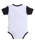 Bumzee White Boys Half Sleeves Bodysuit