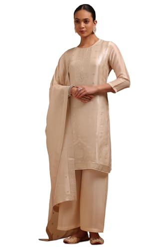 Soch Women Viscose Blend Zari Woven Suit Set with Zari Woven