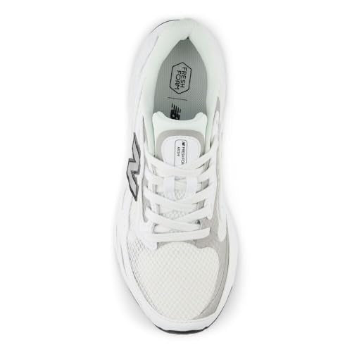 New Balance Women's Fresh Foam Arishi V4 Running Shoe, Nb White/Silver Metallic/Black, 9 Wide