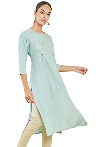 Soch Women Rayon Embellished Kurta