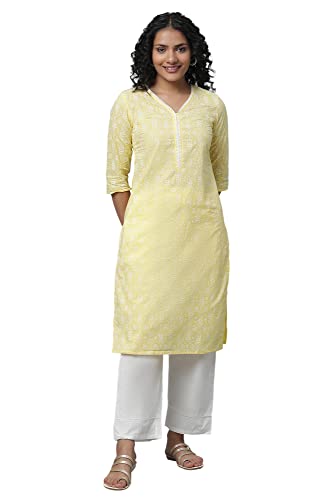 Aurelia WomenS Cotton Floral Kurta & Palazzo (23Feas14460-506697_Yellow
