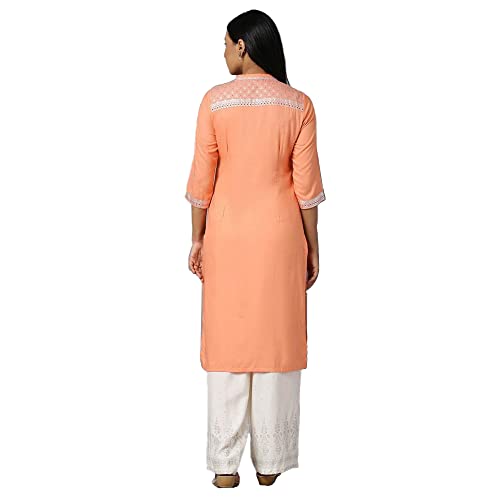 Aurelia Women?? Mughal Printed Straight Kurta | Lightweight Mandarin Collar Kurta For Women | Mughal Printed Kurta For Women | Beautiful Regular Fit Kurta For Women