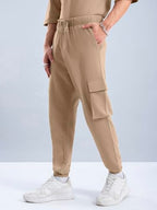 Bewakoof Air 1.0 MenS Solid Oversized Fit Terry Cargo Joggers