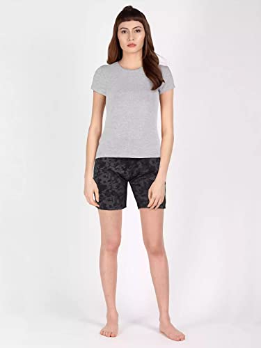 Lyra Pure Cotton Printed Night Shorts For Women