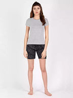 Lyra Pure Cotton Printed Night Shorts For Women