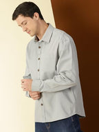 Thomas Scott Mens Classic 100% Cotton Casual Shirt Grey
