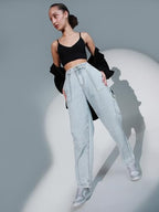 Hubberholme WomenS Loose Jeans (Hhwjnw23022_Light Blue