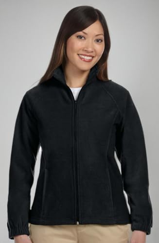 Ladies 8 oz Full-Zip Fleece - BLAcK - XS(D0102H76WIT)