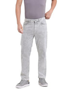 The Indian Garage Co Mens Slim Straight Fit Solid Mid-Rise Jeans