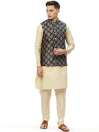 Jompers MenS Woven Design Nehru Jacket