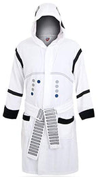 Star Wars Stormtrooper Hooded White Cotton Bath Robe, one size fits most
