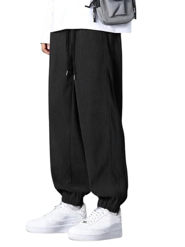 GRECIILOOKS Regular Trouser Baggy Loose Fit | Cargo for Men Stylish Track Pant (GL-TP-1072_Black_M)