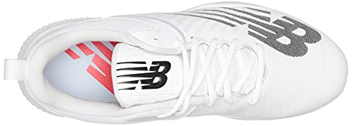 New Balance Men's FuelCell 4040 V6 Metal Baseball Shoe, White/Black, 10.5