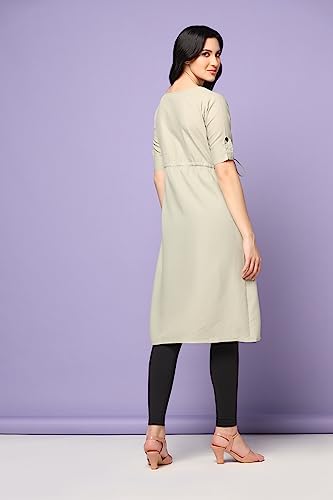 Greciilooks Women'S Rayon Printed Regular Kurta Set