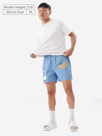 The Souled Store Official Donald Duck: Quack Off Blue Men And Boys Blue Graphic Printed Cotton Boxer Short