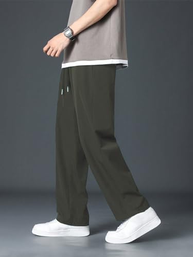 Greciilooks Men Regular Mid Rise Track Pant Stretchable Loose Fit Gym Joggers Korean Style Workout Pants With Trendy Gym & Stree