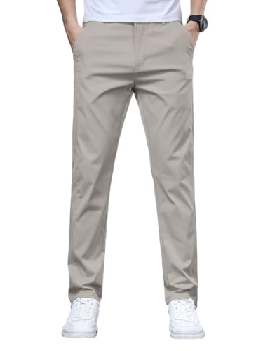 Tagdo MenS Regular Mid Rise Casual Pants (Pant-2031-Dolphin-32_Dolphin, Cream