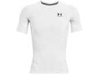 Under Armour Men's Husky Boys' Big & Tall HeatGear Comp Short Sleeve, White/Black