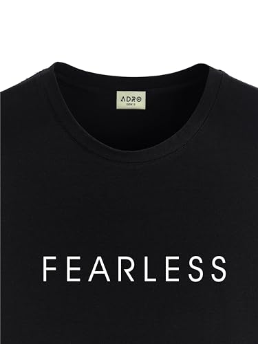 ADRO Tshirt for Men | Printed T Shirt for Men | 100% Cotton T-Shirt |Printed T Shirt | T-Shirts | RN24-FRL-BL