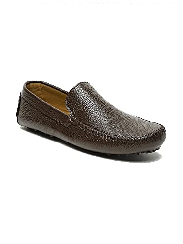 Teakwood Genuine Leather Casual Sneakers SlipOn Loafers Shoes for Men (Brown) 7
