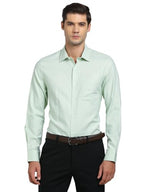 Turtle Men 100% Cotton Regular Fit Dobby Light Green Formal Shirt