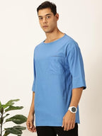 Thomas Scott Men'S Linen Relaxed Shirt (Ts1525_Blue