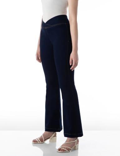 INKD Regular Fit Womens Jeans (INKSS24WJN-404_Dark Knight
